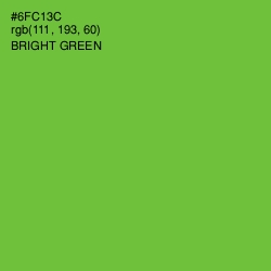 #6FC13C - Bright Green Color Image