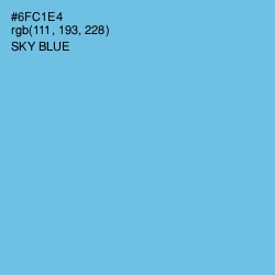 #6FC1E4 - Sky Blue Color Image