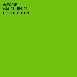 #6FC20E - Bright Green Color Image