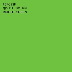 #6FC23F - Bright Green Color Image