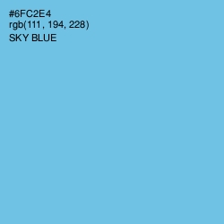 #6FC2E4 - Sky Blue Color Image