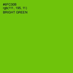 #6FC30B - Bright Green Color Image