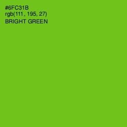 #6FC31B - Bright Green Color Image