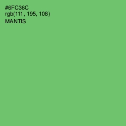 #6FC36C - Mantis Color Image