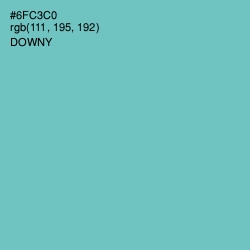 #6FC3C0 - Downy Color Image