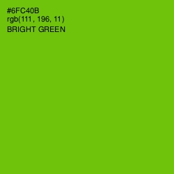 #6FC40B - Bright Green Color Image