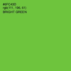 #6FC43D - Bright Green Color Image