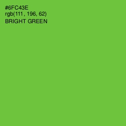 #6FC43E - Bright Green Color Image