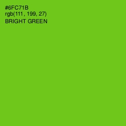 #6FC71B - Bright Green Color Image