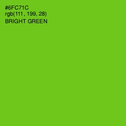 #6FC71C - Bright Green Color Image