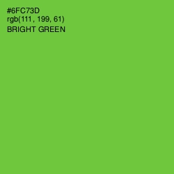 #6FC73D - Bright Green Color Image