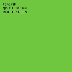 #6FC73F - Bright Green Color Image