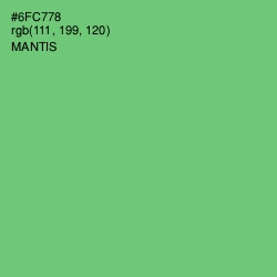 #6FC778 - Mantis Color Image