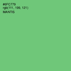 #6FC779 - Mantis Color Image