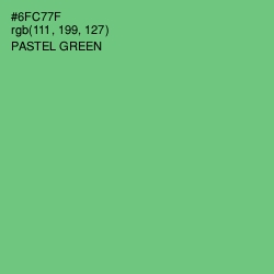 #6FC77F - Pastel Green Color Image