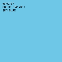 #6FC7E7 - Sky Blue Color Image