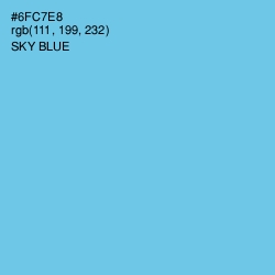 #6FC7E8 - Sky Blue Color Image