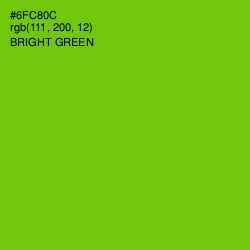 #6FC80C - Bright Green Color Image