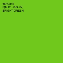 #6FC81B - Bright Green Color Image