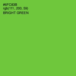 #6FC83B - Bright Green Color Image