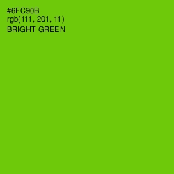 #6FC90B - Bright Green Color Image