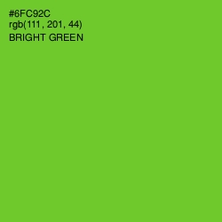 #6FC92C - Bright Green Color Image