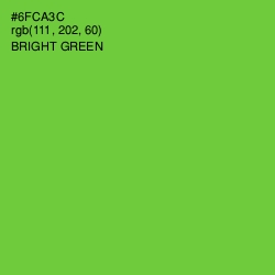 #6FCA3C - Bright Green Color Image