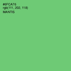 #6FCA76 - Mantis Color Image