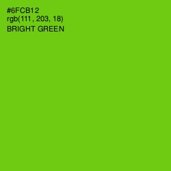 #6FCB12 - Bright Green Color Image