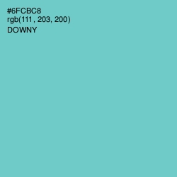 #6FCBC8 - Downy Color Image