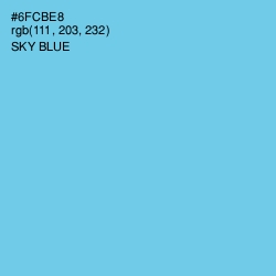#6FCBE8 - Sky Blue Color Image
