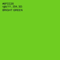 #6FCC20 - Bright Green Color Image