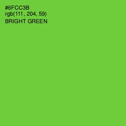 #6FCC3B - Bright Green Color Image