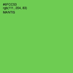 #6FCC53 - Mantis Color Image