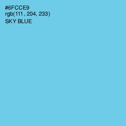 #6FCCE9 - Sky Blue Color Image