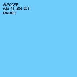 #6FCCFB - Malibu Color Image