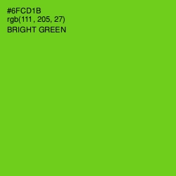 #6FCD1B - Bright Green Color Image