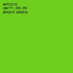 #6FCD1D - Bright Green Color Image