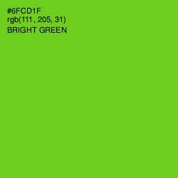 #6FCD1F - Bright Green Color Image