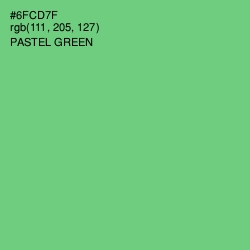 #6FCD7F - Pastel Green Color Image