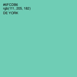 #6FCDB6 - De York Color Image