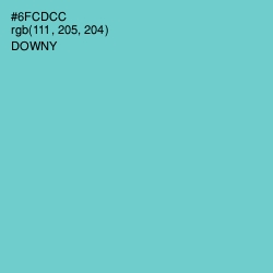 #6FCDCC - Downy Color Image