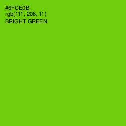 #6FCE0B - Bright Green Color Image