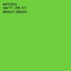 #6FCE3D - Bright Green Color Image