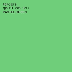 #6FCE79 - Pastel Green Color Image