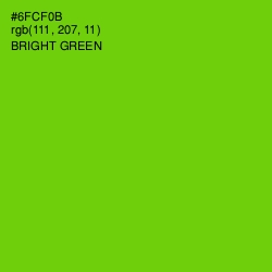 #6FCF0B - Bright Green Color Image