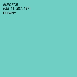 #6FCFC5 - Downy Color Image