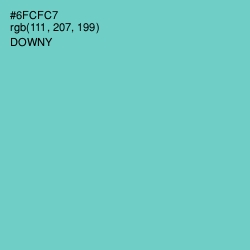 #6FCFC7 - Downy Color Image
