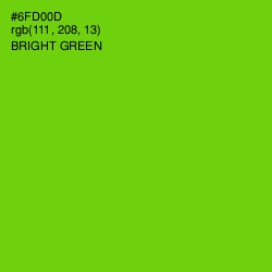 #6FD00D - Bright Green Color Image