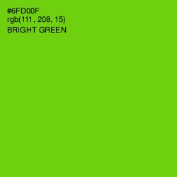 #6FD00F - Bright Green Color Image